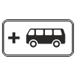 Дорожный знак 8.21.2 «Вид маршрутного транспортного средства» (металл 0,8 мм, I типоразмер: 300х600 мм, С/О пленка: тип А коммерческая)